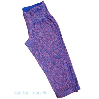 PrAna Breathe Yoga Leggings Cropped Capri Purple Mandala Women sz XS